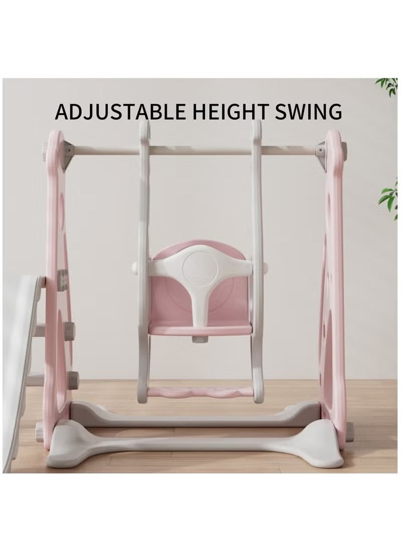 FULL JOY Polar Bear Slide with a Swing +Basketball 3*1 ,Pink  - Image 3