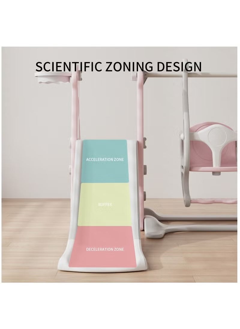 FULL JOY Polar Bear Slide with a Swing +Basketball 3*1 ,Pink  - Image 4