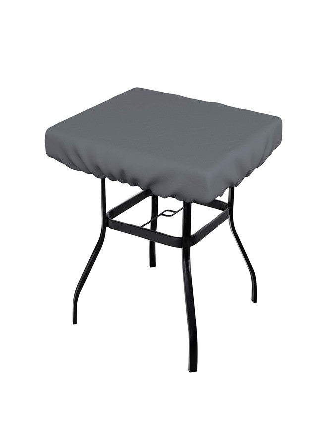 Covers & all Square Table Top Cover, 12 Oz Waterproof UV & Weather Resistant, for Patio Outdoor Garden Lawn Furniture Coffee Side Table (6" H x 42" W x 42" D Inches, Grey) - Image 1