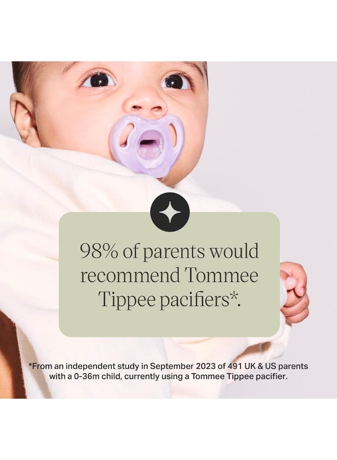 Tommee Tippee Ultra-light Silicone Pacifier, Symmetrical One-Piece Design, BPA-Free Silicone Binkies, 18-36 months, Pack of 4 Pacifiers - Image 5