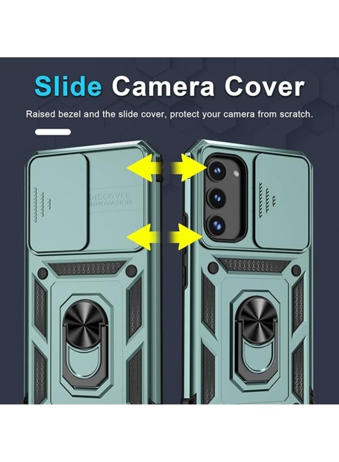TEAM LUXURY Samsung Galaxy S24 Case, Slide Camera Cover, Built in Rotate Ring Kickstand, Heavy Duty Shockproof Protective Case  - Image 4
