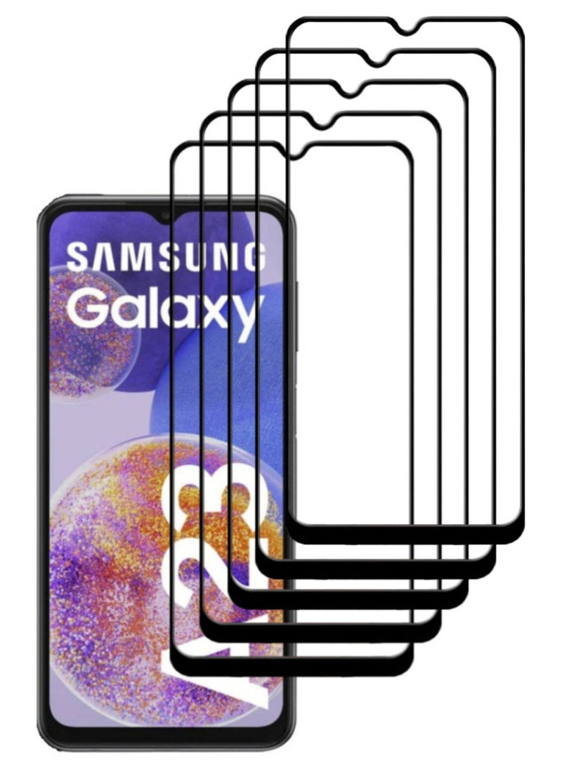ACLIX 5 Pieces Antistatic ESD Dustproof Premium Quality High Definition Tempered Glass Screen Protector Designed For Samsung Galaxy A23 - Image 1
