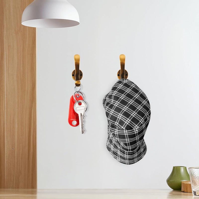 Healifty 2pcs Coat Hooks for Fitting Room Wall-Mounted Clothes and Hat Hangers, Coffee Color Sturdy Cabinet Hanging Hooks for Home Organization - Image 5