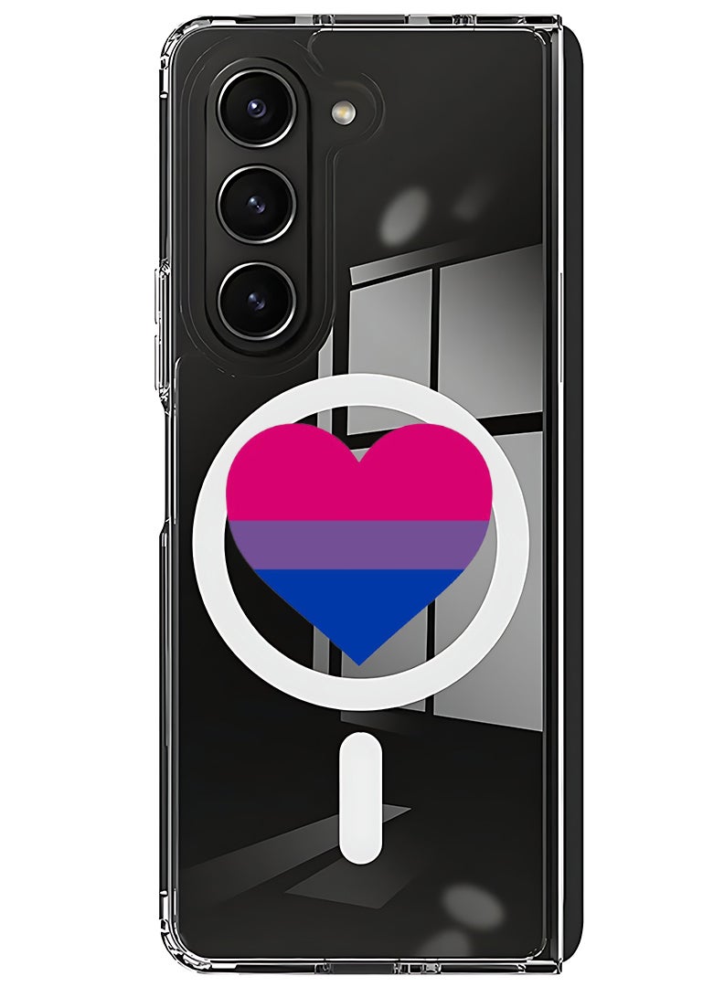 Theodor Magnetic Case for Samsung Galaxy Z Fold 6 Compatible with MagSafe Wireless Charging, Shockproof Phone Bumper Cover Heart 1 - Image 1