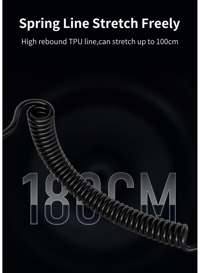 Recci Super Fast Car Charger Car 110W with Cable Type C PD 65W and USB 45W Fast Charging Car Power Adapter For iPhone iPad Samsung Galaxy Huawei Xiaomi Apple Watch Transparent Shell Design Blue  - Image 5