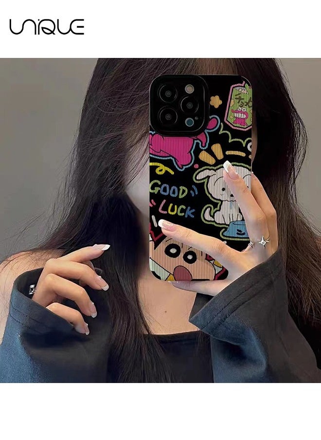 Unique - Compatible with iPhone 15 Pro Cases, Crayon Shin-chan Cases, Cartoon Character Cases - Stylish and Cute Phone Cases - TPU Drop Protection - Image 1