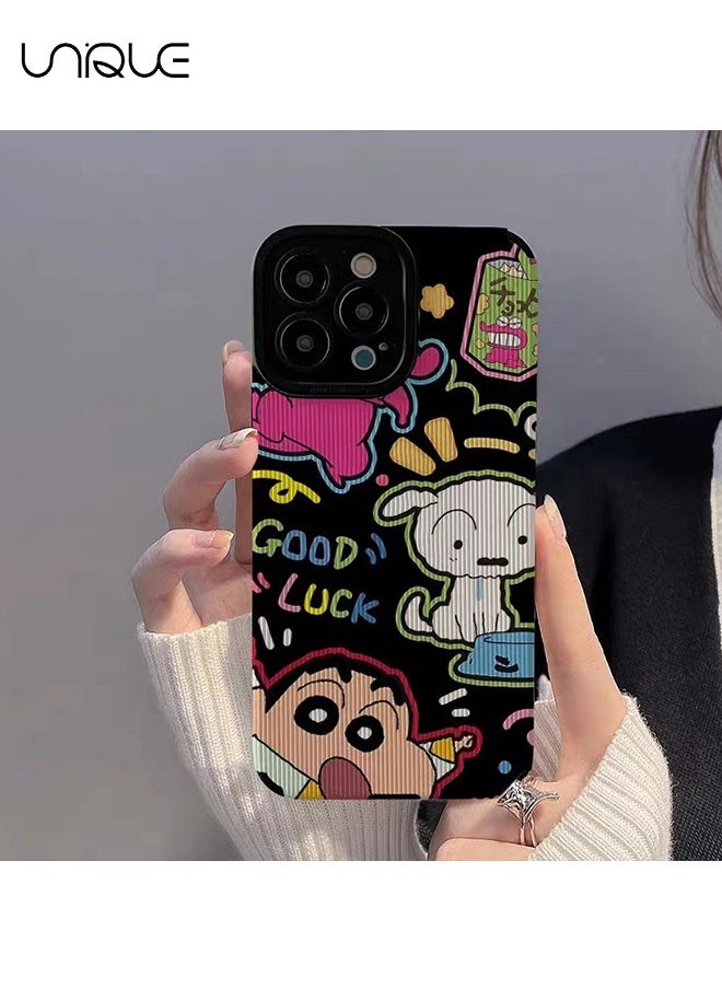 Unique - Compatible with iPhone 15 Pro Cases, Crayon Shin-chan Cases, Cartoon Character Cases - Stylish and Cute Phone Cases - TPU Drop Protection - Image 1