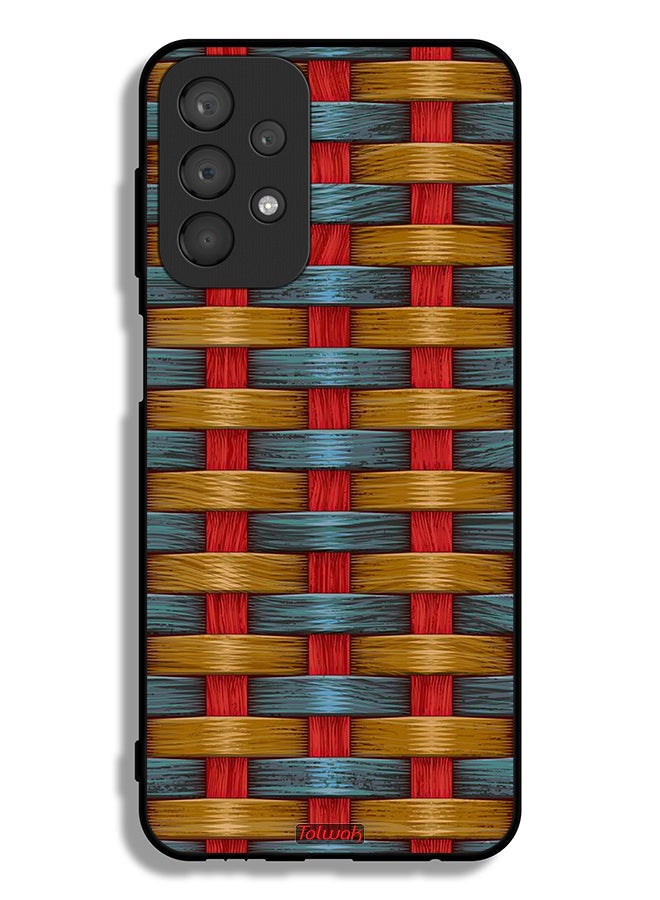 Tolwak Samsung Galaxy A23 4G Protective Case Cover Strips Art Pattern - Image 1