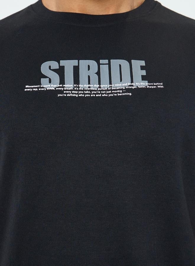 Styli Active Men Oversized Slogan Print T-Shirt - Image 2
