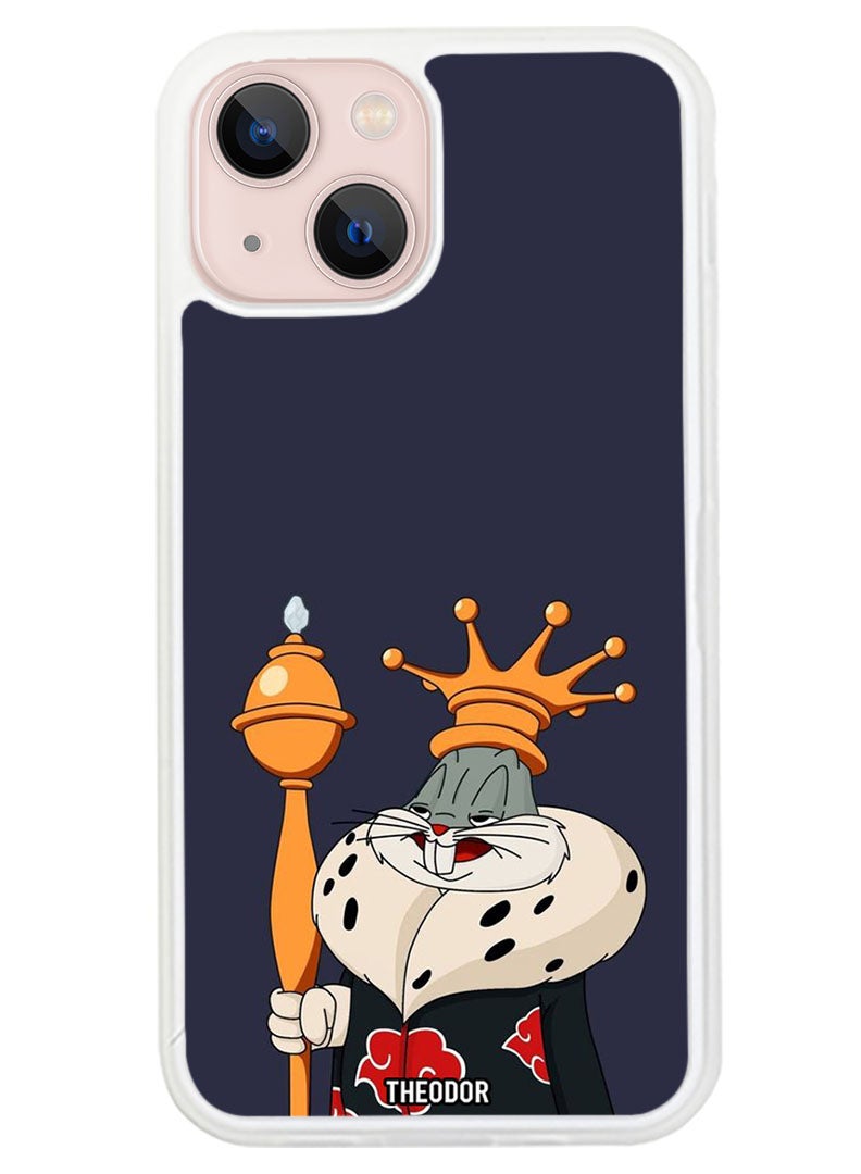 Theodor Protective Case Anti Scratch Shock Proof Cover For APPLE IPHONE 14 Donald King (White Bumper) - Image 1