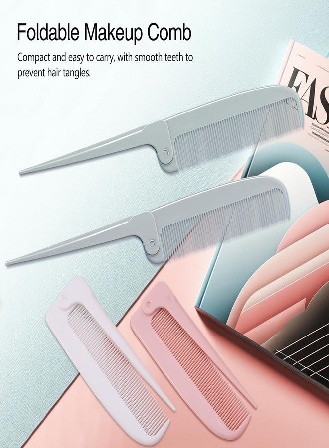 Jaasuee Hair Parting Combs - 4-Piece Rat Tail Folding Detangling Travel Styling Combs for Braids & Hair Styling - Image 4