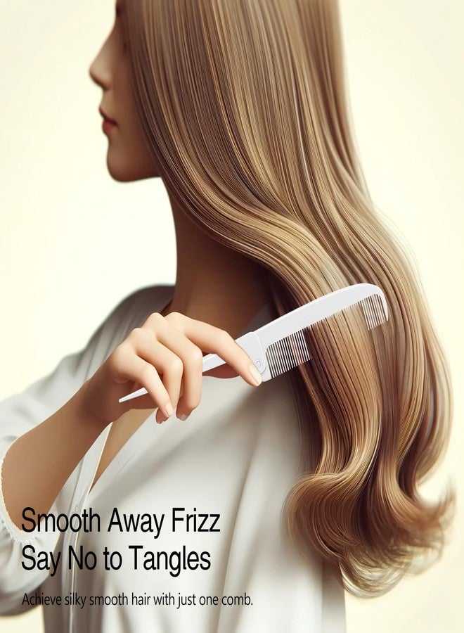 Jaasuee Hair Parting Combs - 4-Piece Rat Tail Folding Detangling Travel Styling Combs for Braids & Hair Styling - Image 2