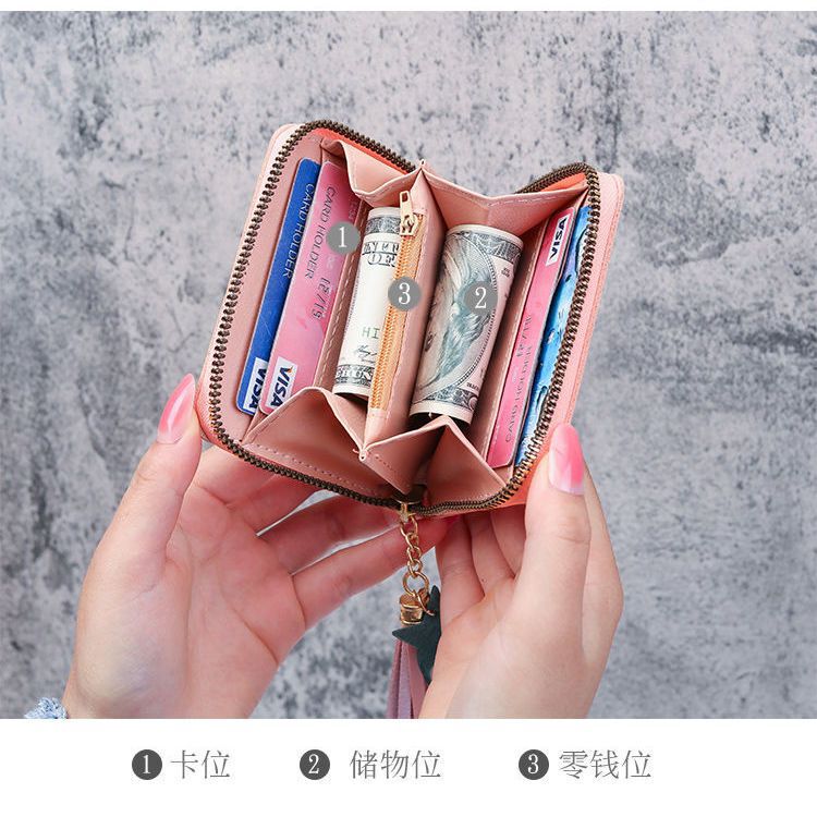 Multifunctional Solid Color PU Leather Wallet, RFID Blocking Design Portable Daily Storage Purse for Cards Cash Coin Business Use - Image 2