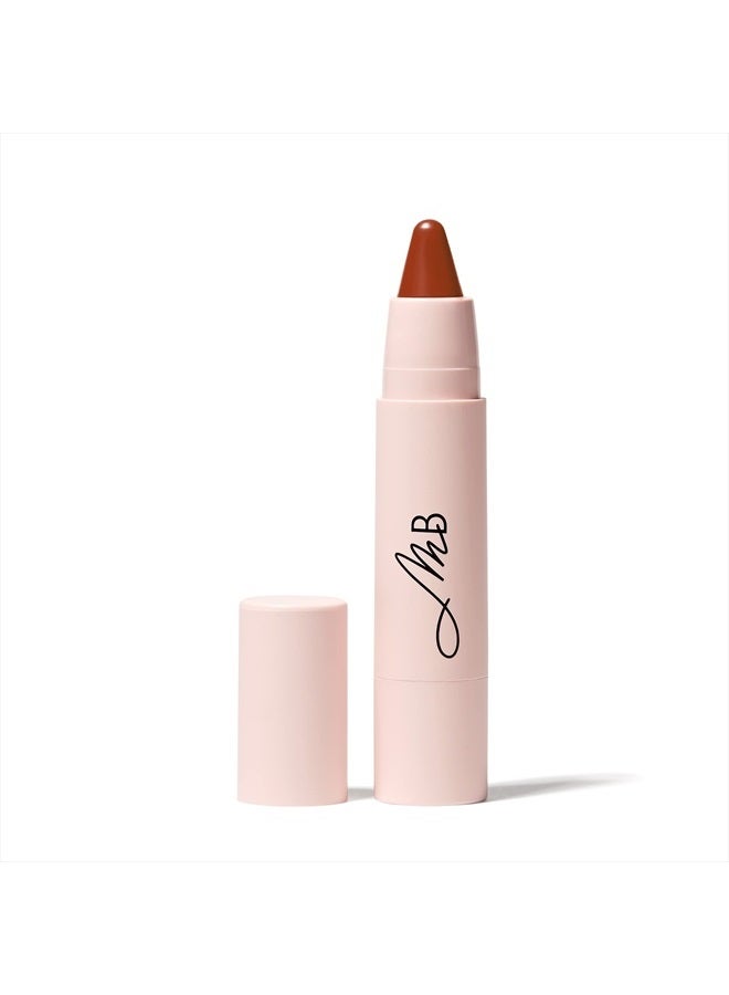 Monika Blunder Beauty Kissen Lush Lipstick Crayon - Magdalena (Brick Red) Clean Beauty, Cruelty-Free, Vegan - Image 1