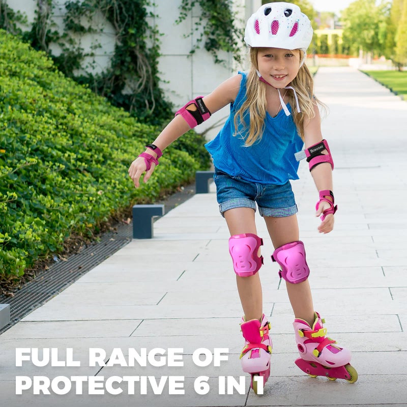 BOSONER Kids/Youth Knee Pad Elbow Pads Guards Protective Gear Set for Roller Skates Cycling BMX Bike Skateboard Inline Skatings Scooter Riding Sports - Image 2