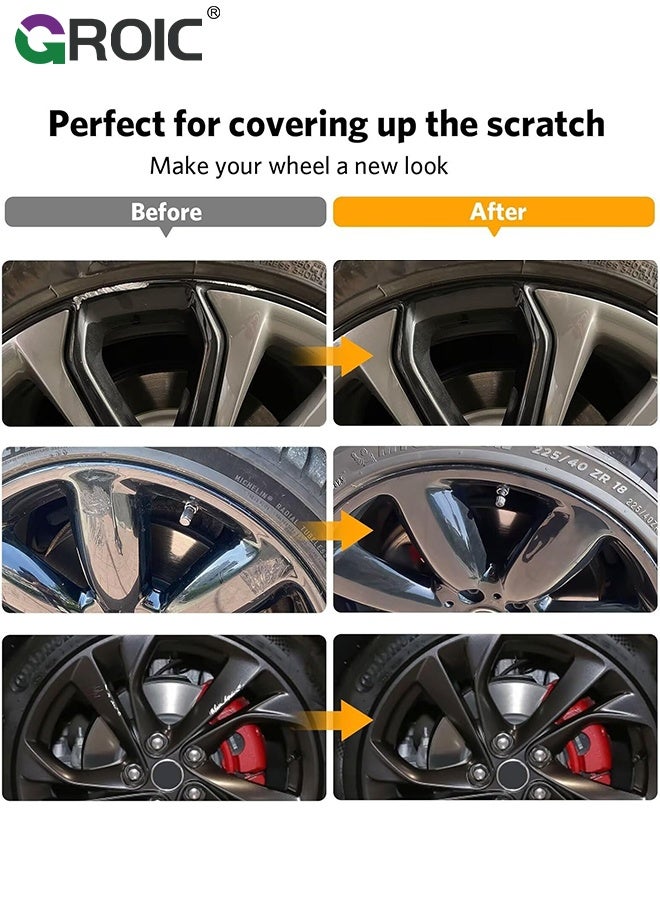 GROIC Wheel Touch Up Paint, 12ml Car Rim Scratch Repair Pen, Minor Scratches and Chips on Vehicle Wheels, Quick and Easy Rim Scratch Repair Tool, Quickly Repairing Scratched, Rusted, or Corroded Wheel Area - Image 4