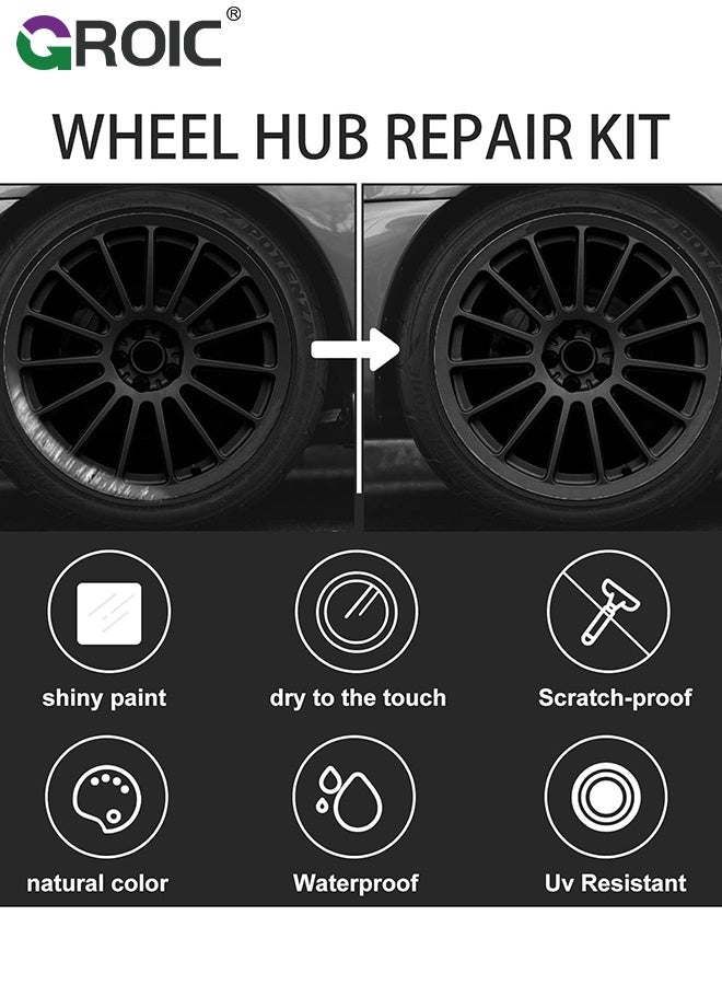 GROIC Wheel Touch Up Paint, 12ml Car Rim Scratch Repair Pen, Minor Scratches and Chips on Vehicle Wheels, Quick and Easy Rim Scratch Repair Tool, Quickly Repairing Scratched, Rusted, or Corroded Wheel Area - Image 3