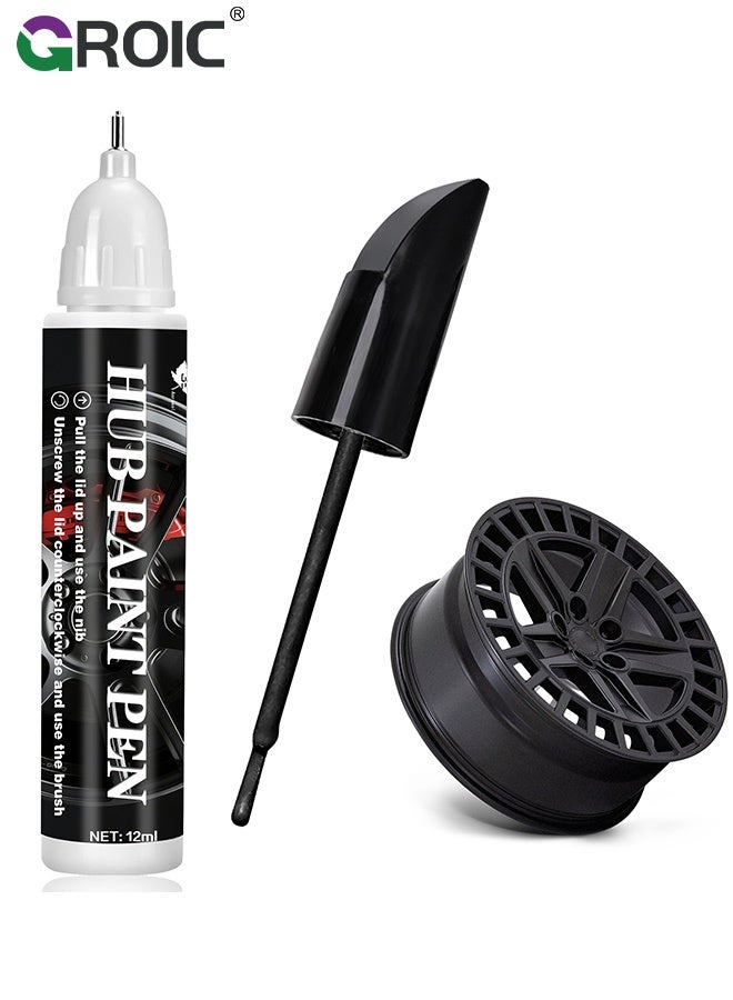 GROIC Wheel Touch Up Paint, 12ml Car Rim Scratch Repair Pen, Minor Scratches and Chips on Vehicle Wheels, Quick and Easy Rim Scratch Repair Tool, Quickly Repairing Scratched, Rusted, or Corroded Wheel Area - Image 1