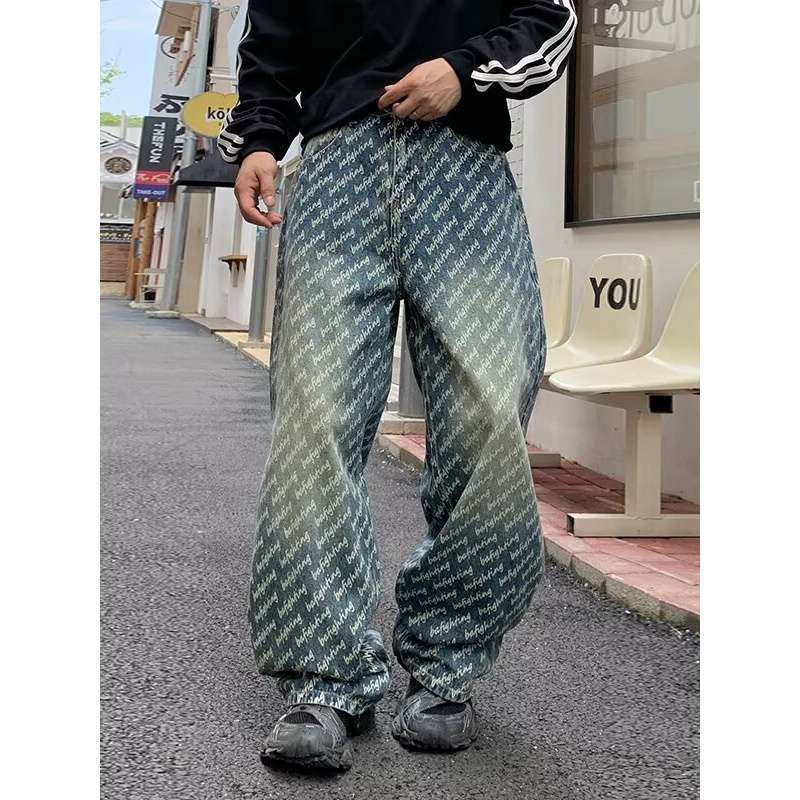 Unisex Classic Denim Jeans Loose Fit Daily Outdoor Wear - Image 2
