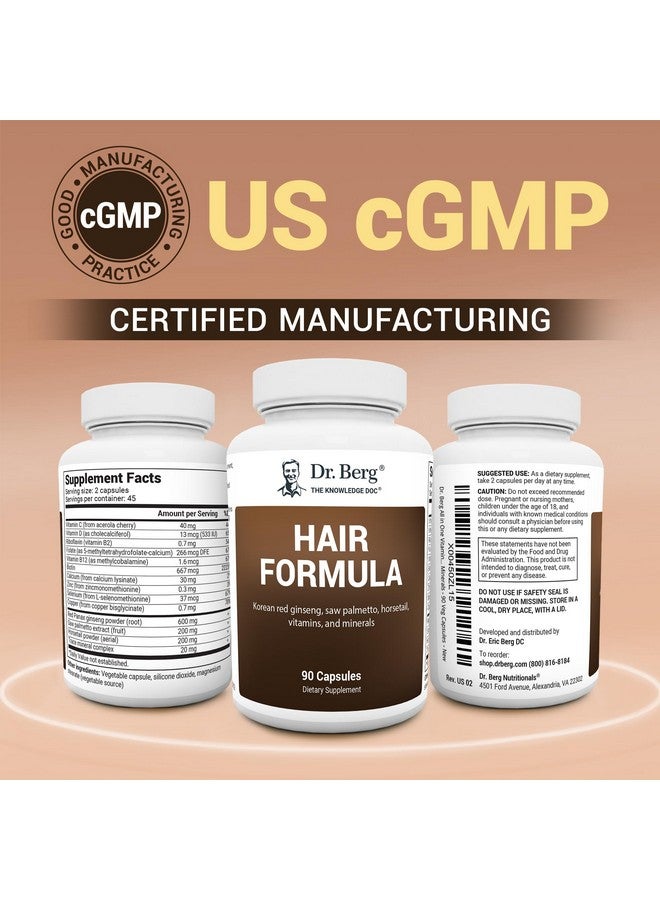 Dr. Berg Nutritionals Dr. Berg All-in-One Vitamins for Hair, Skin, & Nails - Advanced Formula with Biotin, Saw Palmetto, DHT Blocker, & Trace Minerals - 90 Veg Capsules - Image 5