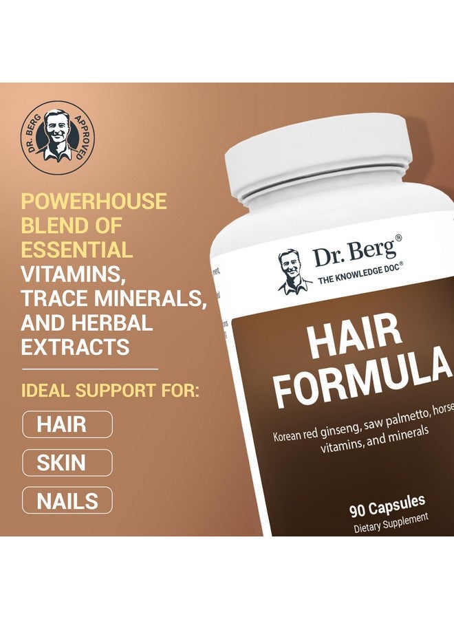 Dr. Berg Nutritionals Dr. Berg All-in-One Vitamins for Hair, Skin, & Nails - Advanced Formula with Biotin, Saw Palmetto, DHT Blocker, & Trace Minerals - 90 Veg Capsules - Image 2