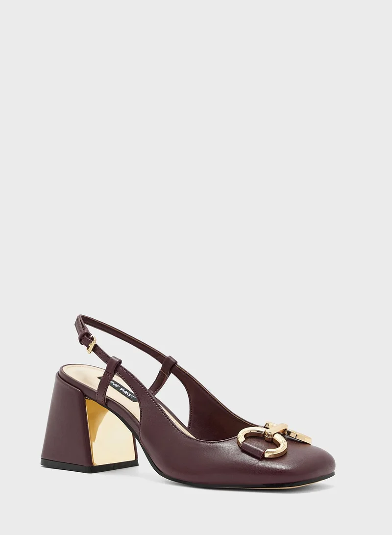 ناين ويست Ankle Strap Mid Heel Platform Sandals