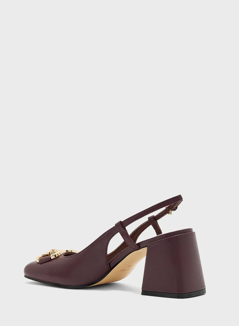 ناين ويست Ankle Strap Mid Heel Platform Sandals