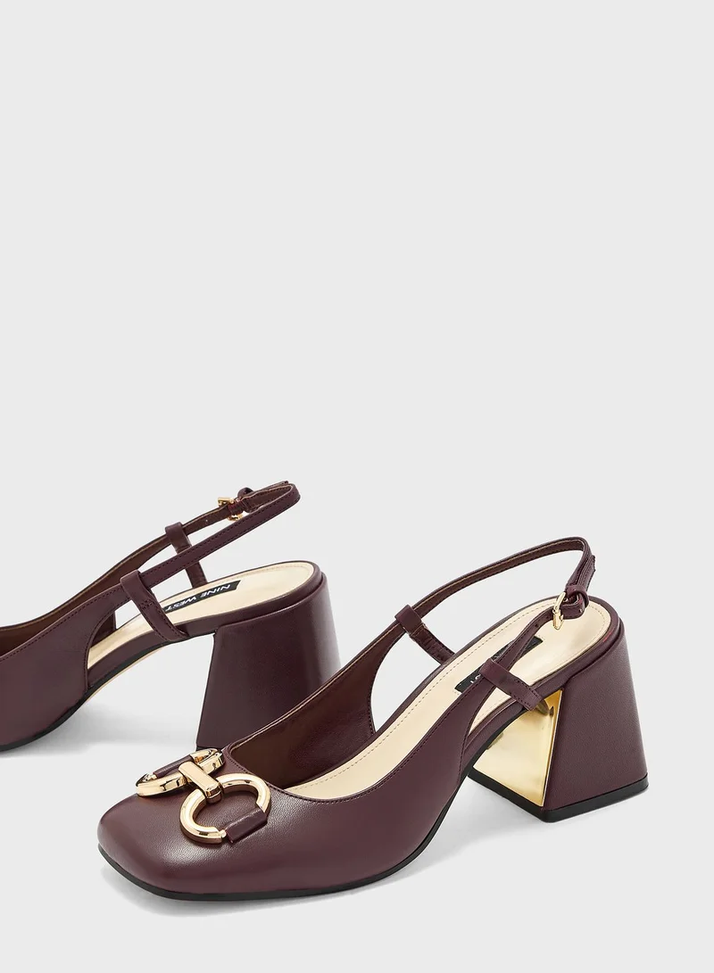 ناين ويست Ankle Strap Mid Heel Platform Sandals