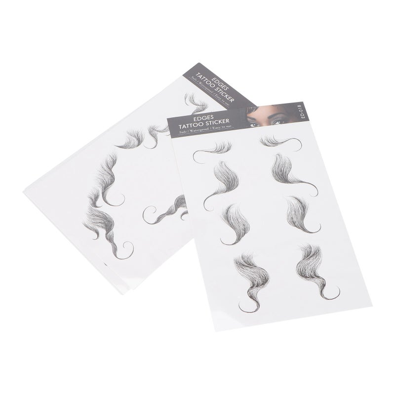 Hair Tattoo Sticker Hair Salon DIY Hairstyling Hair Stickers Fake Hairline Sticker 9pcs/Set - Image 4