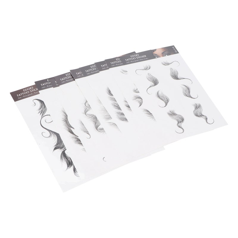 Hair Tattoo Sticker Hair Salon DIY Hairstyling Hair Stickers Fake Hairline Sticker 9pcs/Set - Image 3