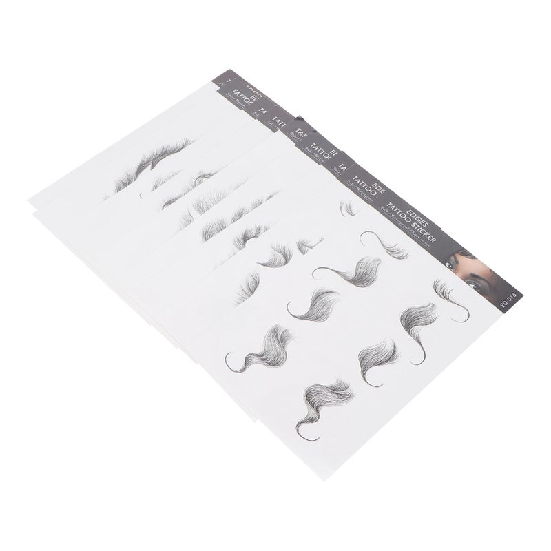 Hair Tattoo Sticker Hair Salon DIY Hairstyling Hair Stickers Fake Hairline Sticker 9pcs/Set - Image 5
