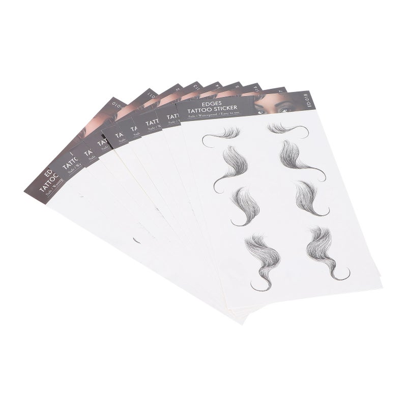 Hair Tattoo Sticker Hair Salon DIY Hairstyling Hair Stickers Fake Hairline Sticker 9pcs/Set - Image 2