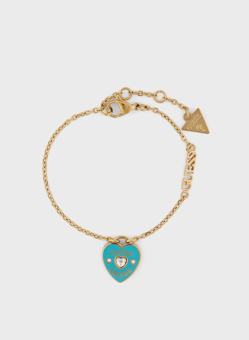 GUESS Heart Charm Bracelet