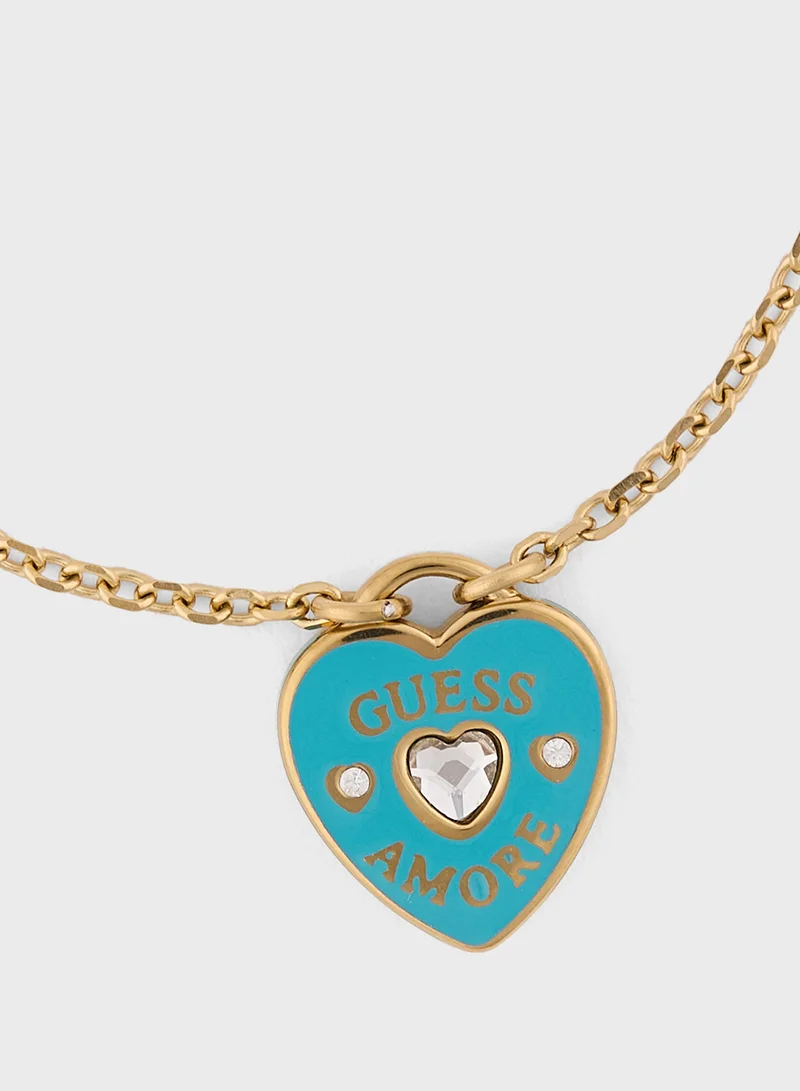 GUESS Heart Charm Bracelet