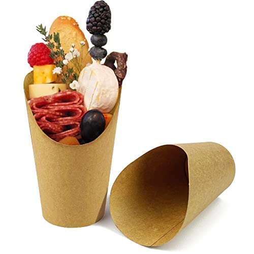 CAMKYDE 50 Pcs French Fries Holder 16oz Disposable Paper French Fry Cups Charcuterie Cups for all Occasions 16oz