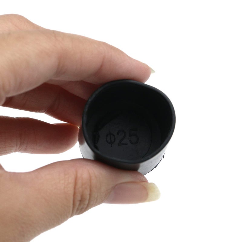 Antrader 32pcs Round Shape PVC Rubber Covers Furniture Foot Table Chair Leg End Cap Cover Tip Protectors Black,1-Inches - Image 5