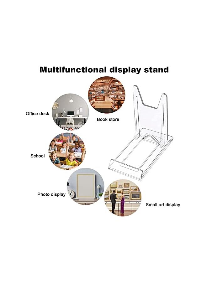 The Bros Acrylic Plate Stands Plastic Display Holders Picture Plate Holders Clear Business Card Holder Stands to Display Pictures or Plate for Home Office Supplies Festival Party Decoration 10Pcs  - Image 5