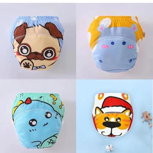 SuNZita® Cotton Toddler Underpants, Waterproof Breathable Underwear for Kids,Side Leakage Proof Reusable Diaper, washable Diapers for Kids 0-3 Yrs - Pack Of 1 (MULTI DESIGN -1, SIZE-LARGE) (L) - Image 1