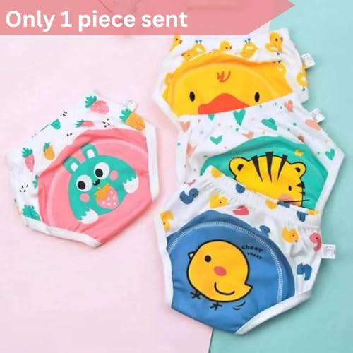 SuNZita® Cotton Toddler Underpants, Waterproof Breathable Underwear for Kids,Side Leakage Proof Reusable Diaper, washable Diapers for Kids 0-3 Yrs - Pack Of 1 (MULTI DESIGN -1, SIZE-LARGE) (L) - Image 3