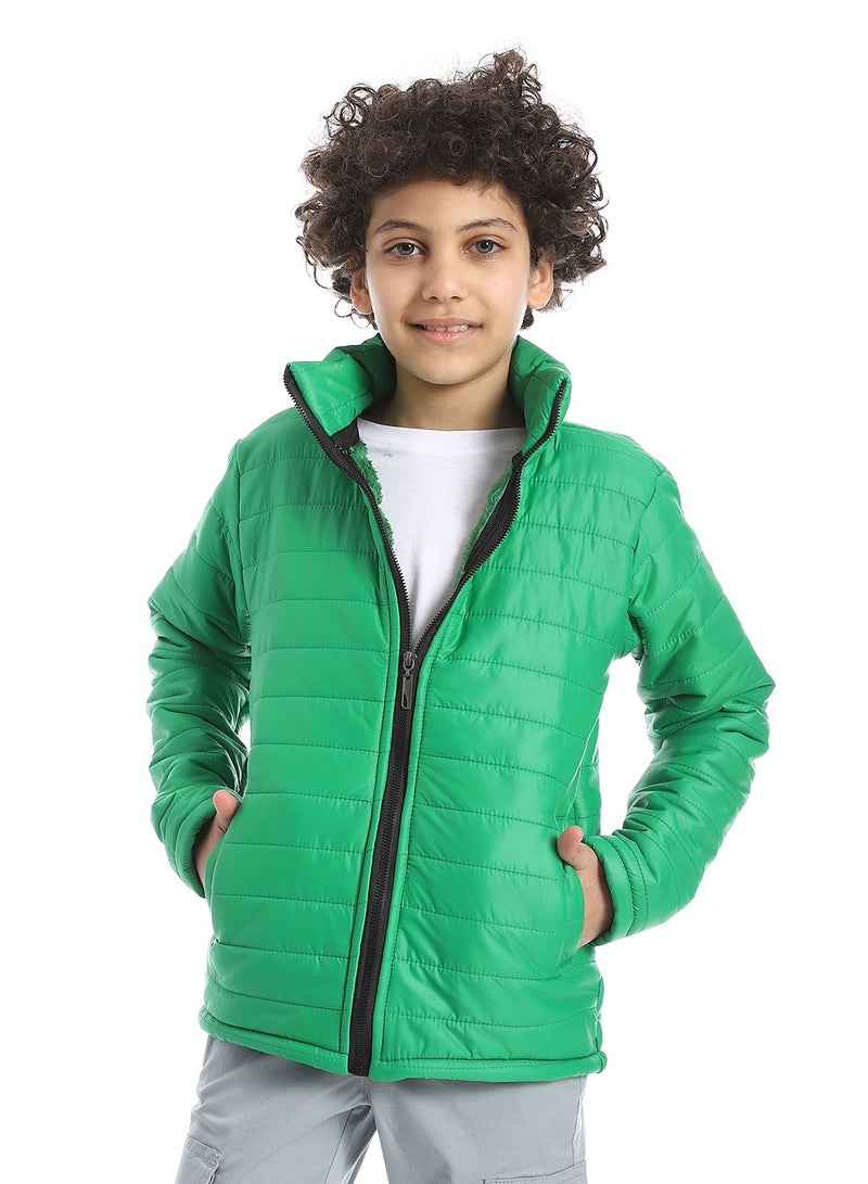 Boys Green Lightweight Padded Jacket_Light Green