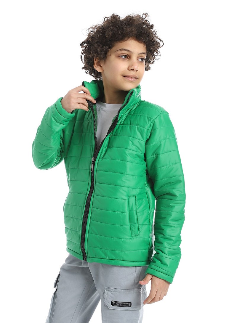 Boys Green Lightweight Padded Jacket_Light Green