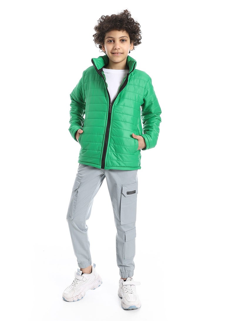 Boys Green Lightweight Padded Jacket_Light Green