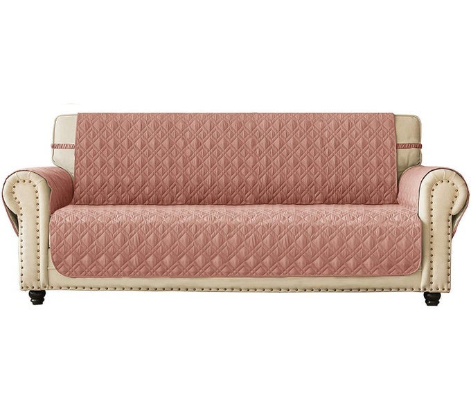 COUCH SOFA SLIPCOVER 100 WATERPROOF NONSLIP QUILTED FURNITURE PROTECTOR SLIPCOVER FOR DOGS CHILDREN PETS SOFA SLIPCOVER MACHINE WASHABLE PINK 78