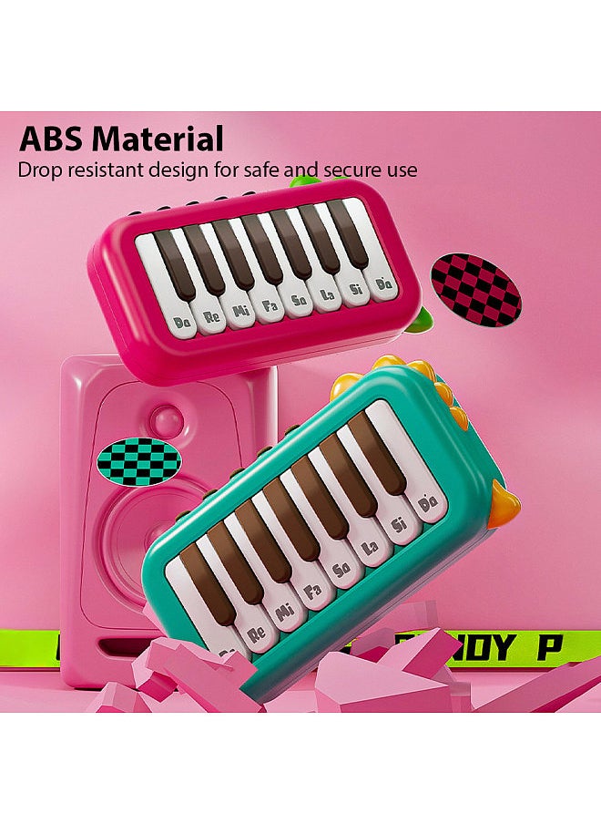 Generic - 15 Key Pocket Piano Mini Electronic Piano One Click Switching Between 3 Different Tones Illuminated Keys Interesting Portable Music Instrument - Image 1