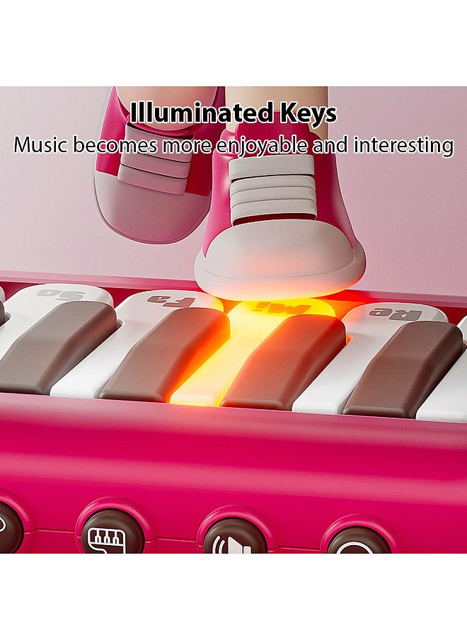 Generic - 15 Key Pocket Piano Mini Electronic Piano One Click Switching Between 3 Different Tones Illuminated Keys Interesting Portable Music Instrument - Image 1
