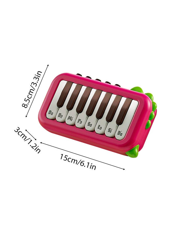 Generic - 15 Key Pocket Piano Mini Electronic Piano One Click Switching Between 3 Different Tones Illuminated Keys Interesting Portable Music Instrument - Image 1