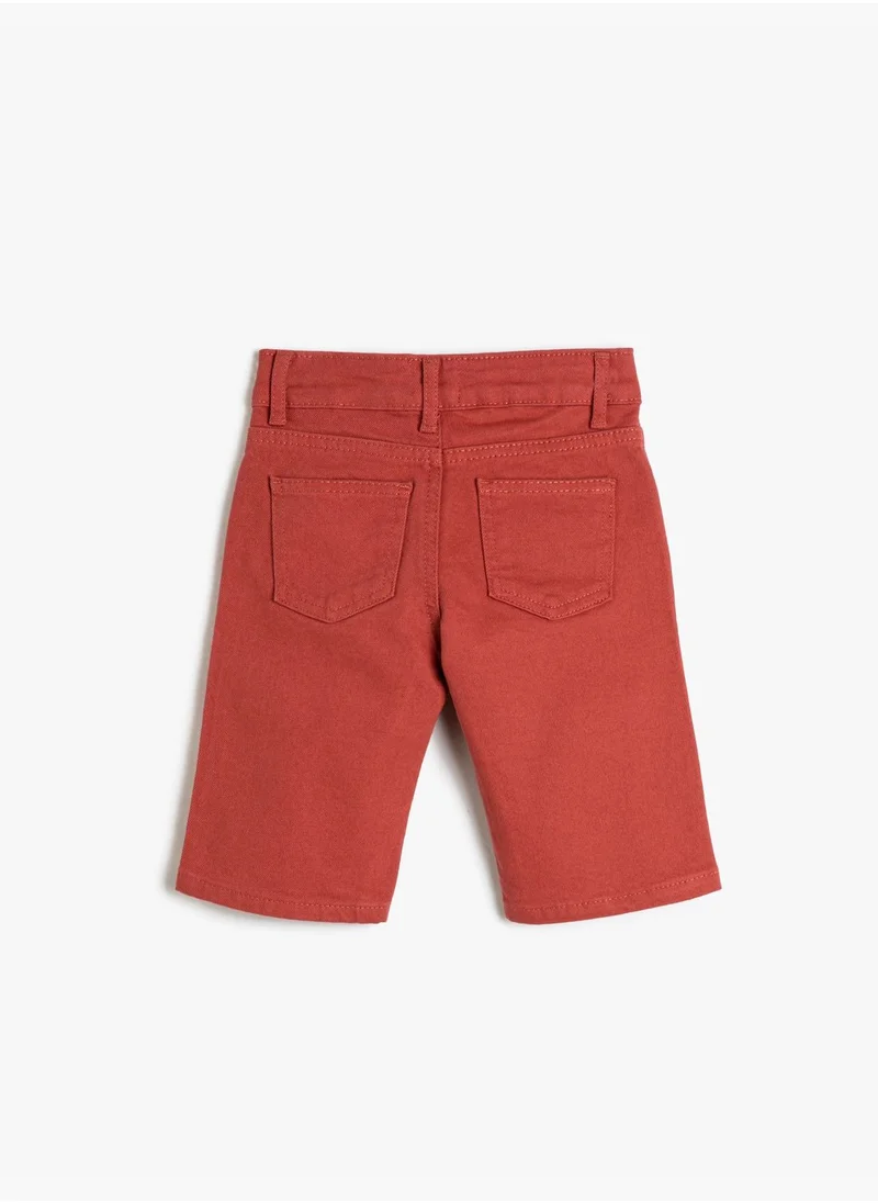 KOTON Chino Bermuda Shorts Pockets Cotton