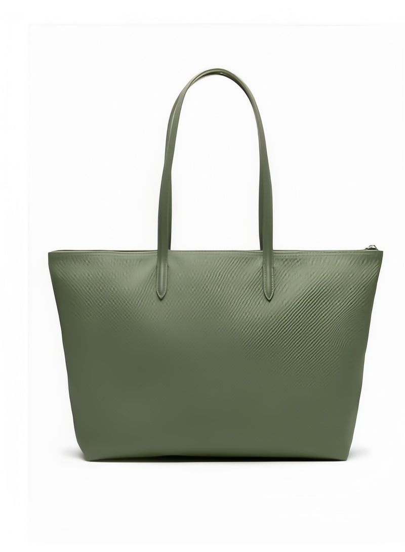 Lacoste Women's L12.12 Concept Fashion Versatile Large Capacity Large Size Zipper Handheld Shoulder Bag Tote Bag Large Green 45cm * 30cm * 12cm - Image 3