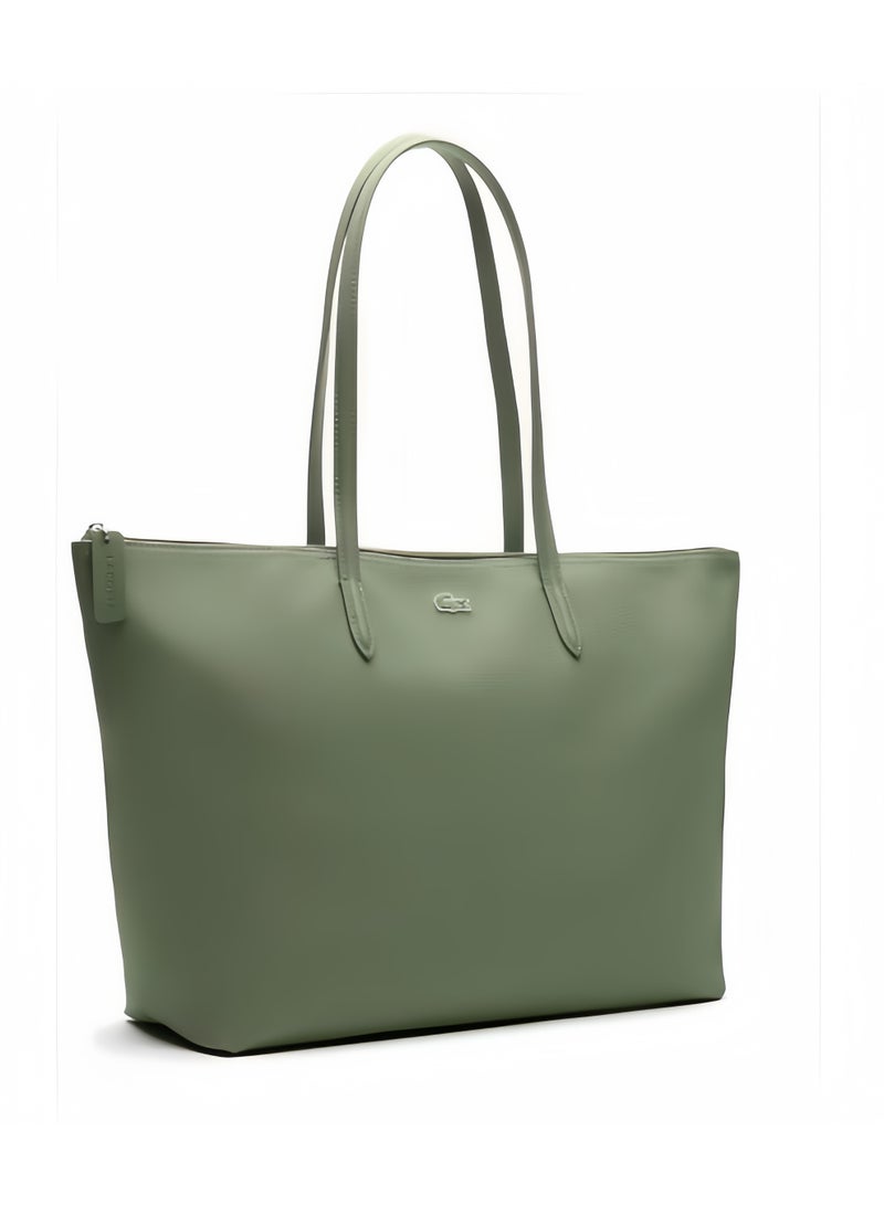 Lacoste Women's L12.12 Concept Fashion Versatile Large Capacity Large Size Zipper Handheld Shoulder Bag Tote Bag Large Green 45cm * 30cm * 12cm - Image 2