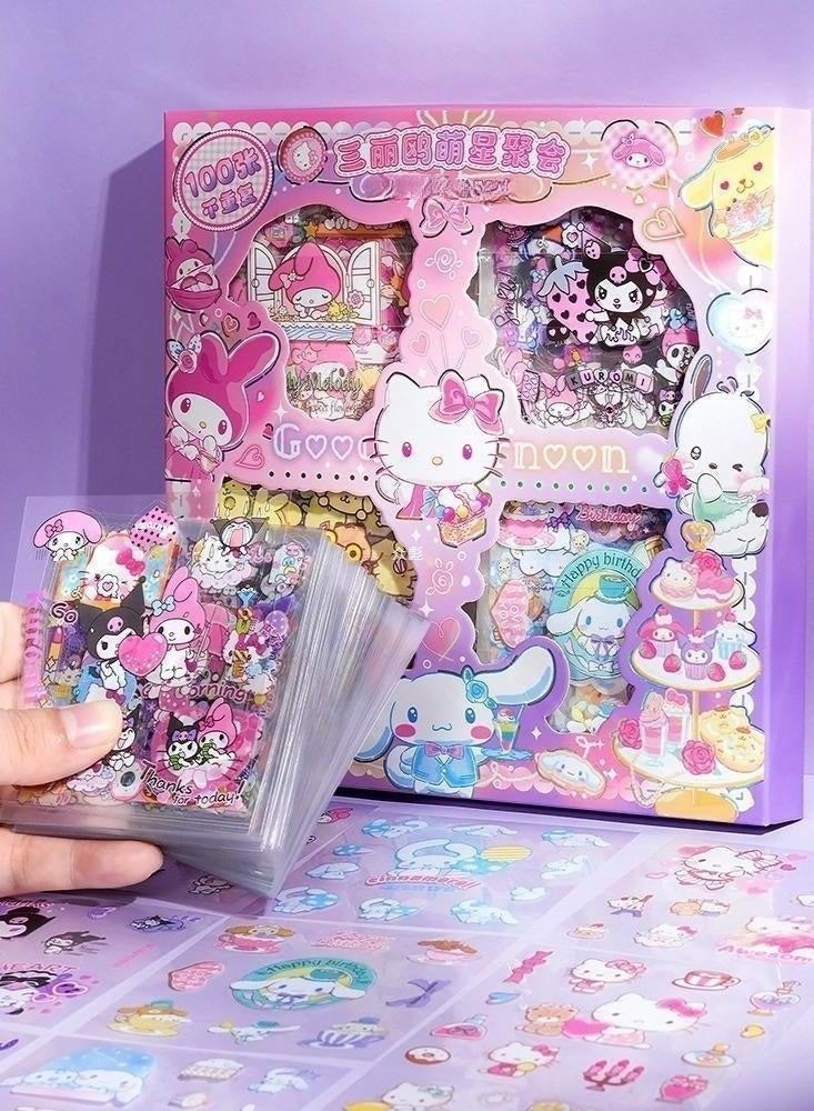 Hugifts Anime Girl Cartoon Stickers 100 Sheets PET PVC Waterproof UV Resistant Scratchproof Decals for Scrapbook Journal Laptop Room Decor - Image 3